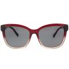 Coach HC 8219 548487 Red Sand Gradient Plastic Square Sunglasses Dark Grey Lens (3)
