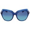 Coach HC8193 54274S Teal Glitter Cat Eye Sunglasses Blue Gradient Lenses (3)
