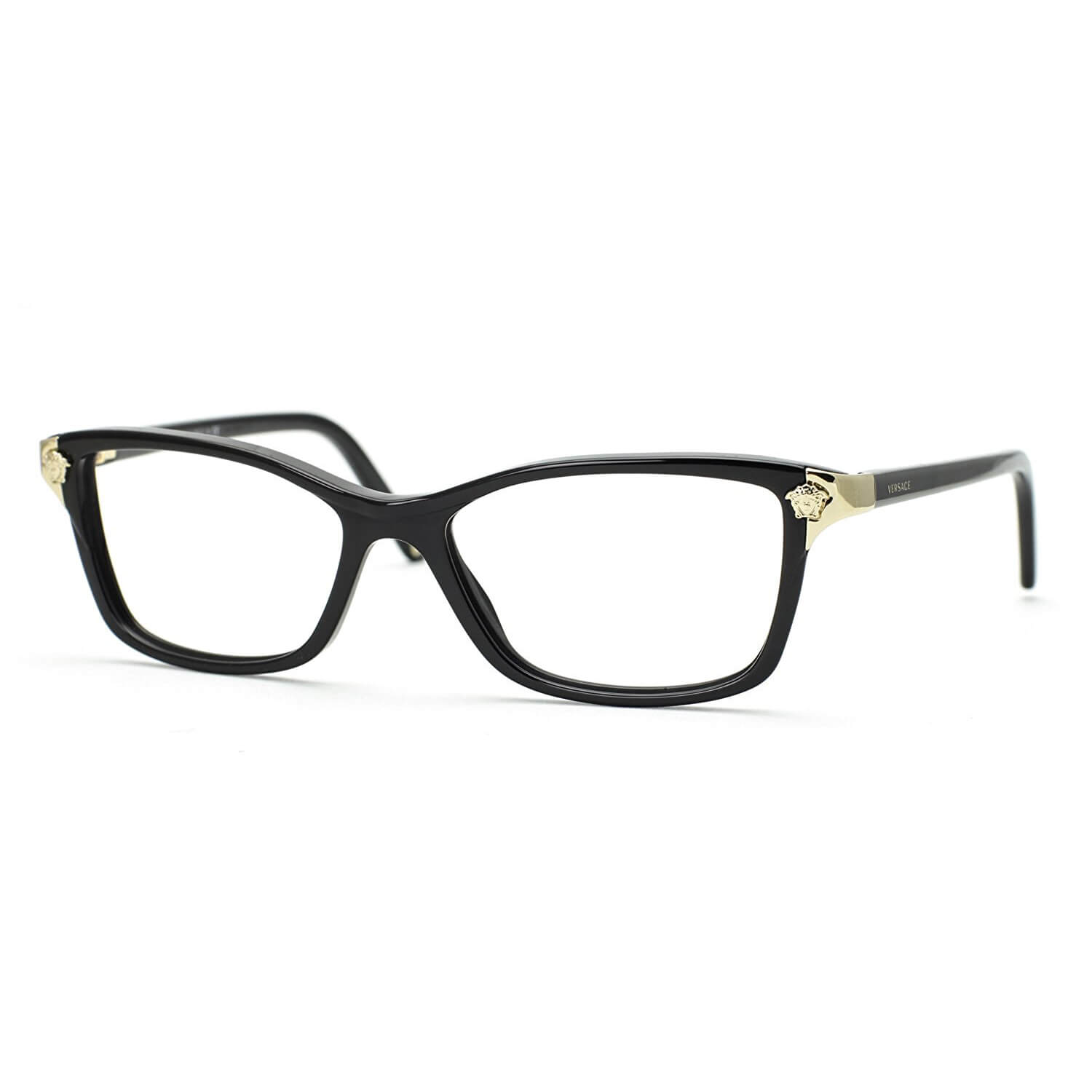 Versace Mod 3156 Gb1 Shiny Black Gold Eyeglasses