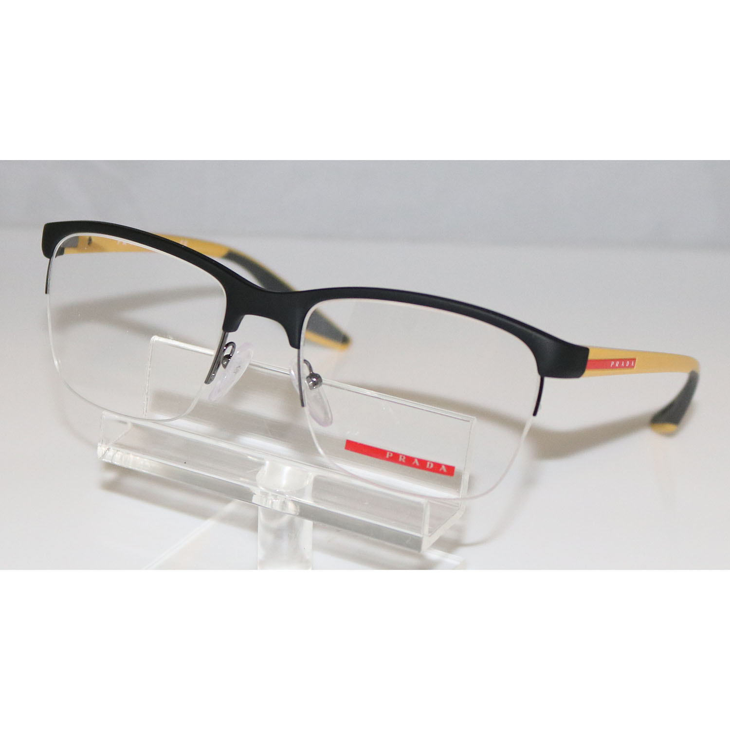 PRADA VPS 02L DG0-1O1 Black / Yellow MEN'S Eyeglasses
