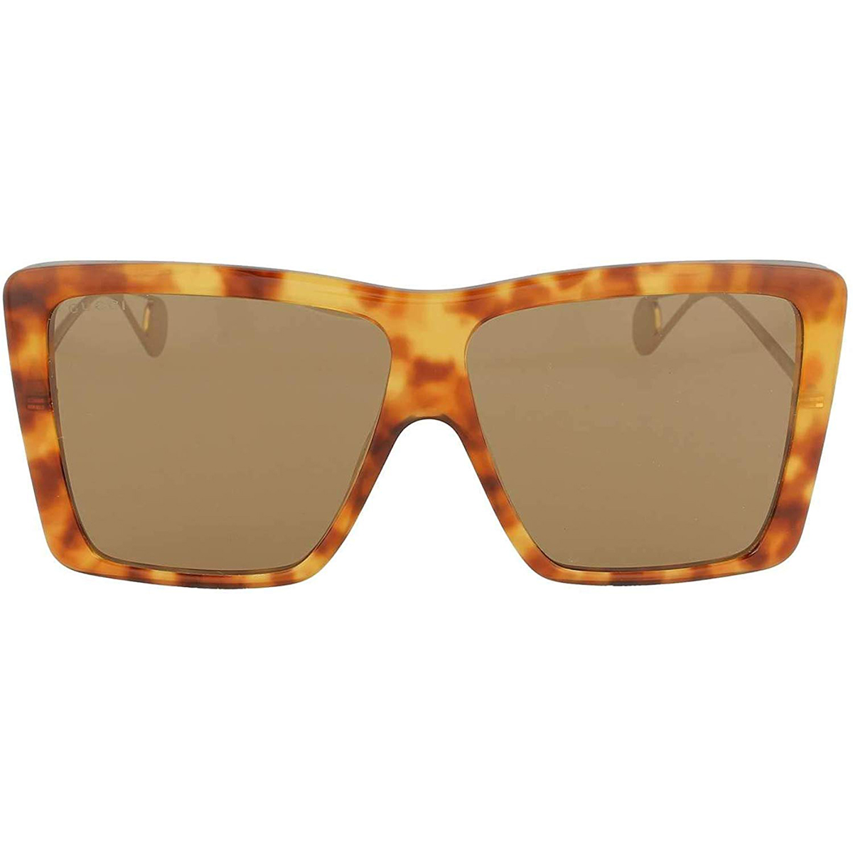 Amplifier particle exile Gucci GG0434S 003 Light Tortoise & Gold Sunglasses