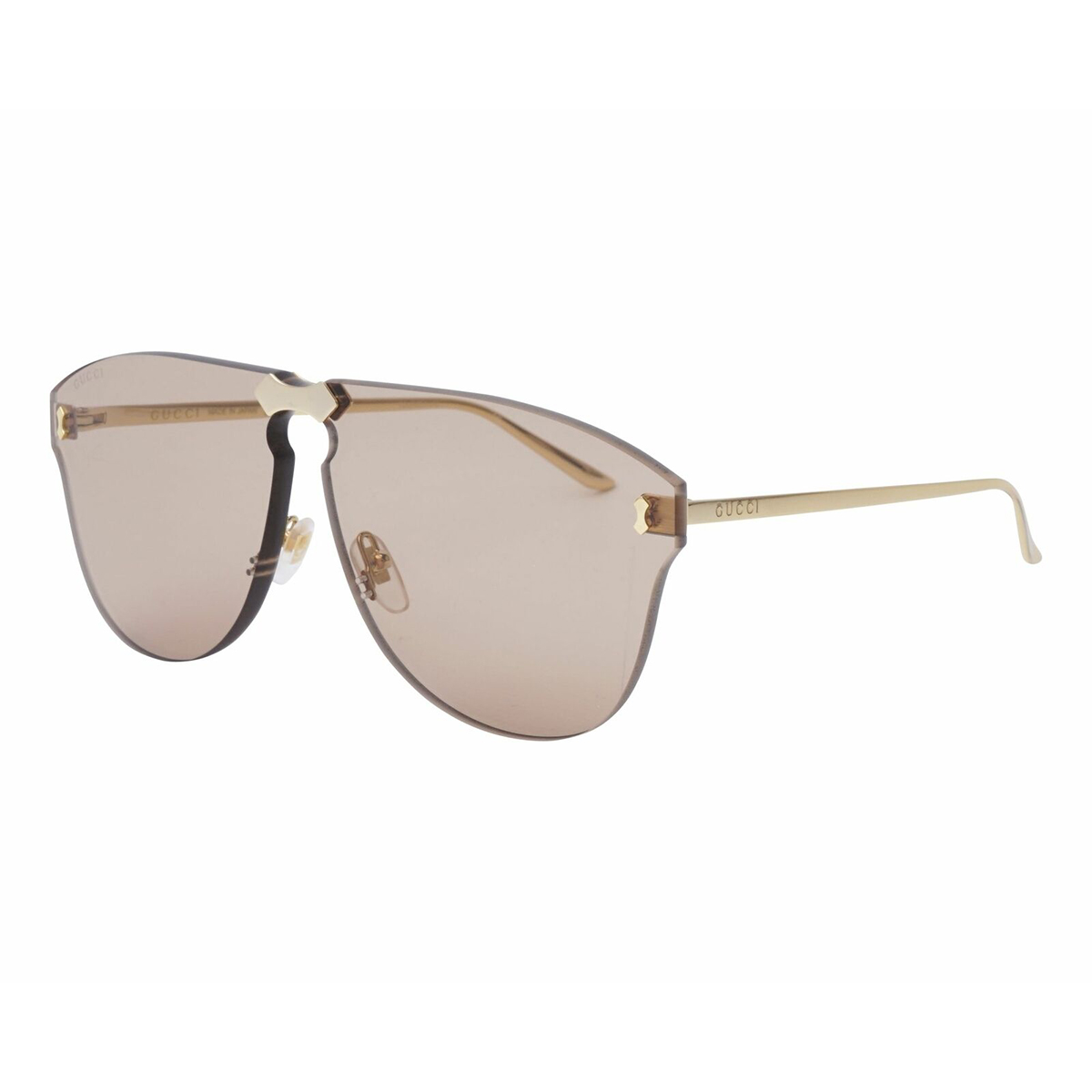Gucci Rimless GG0354S 002 Gold Metal Sunglasses - See My Glasses