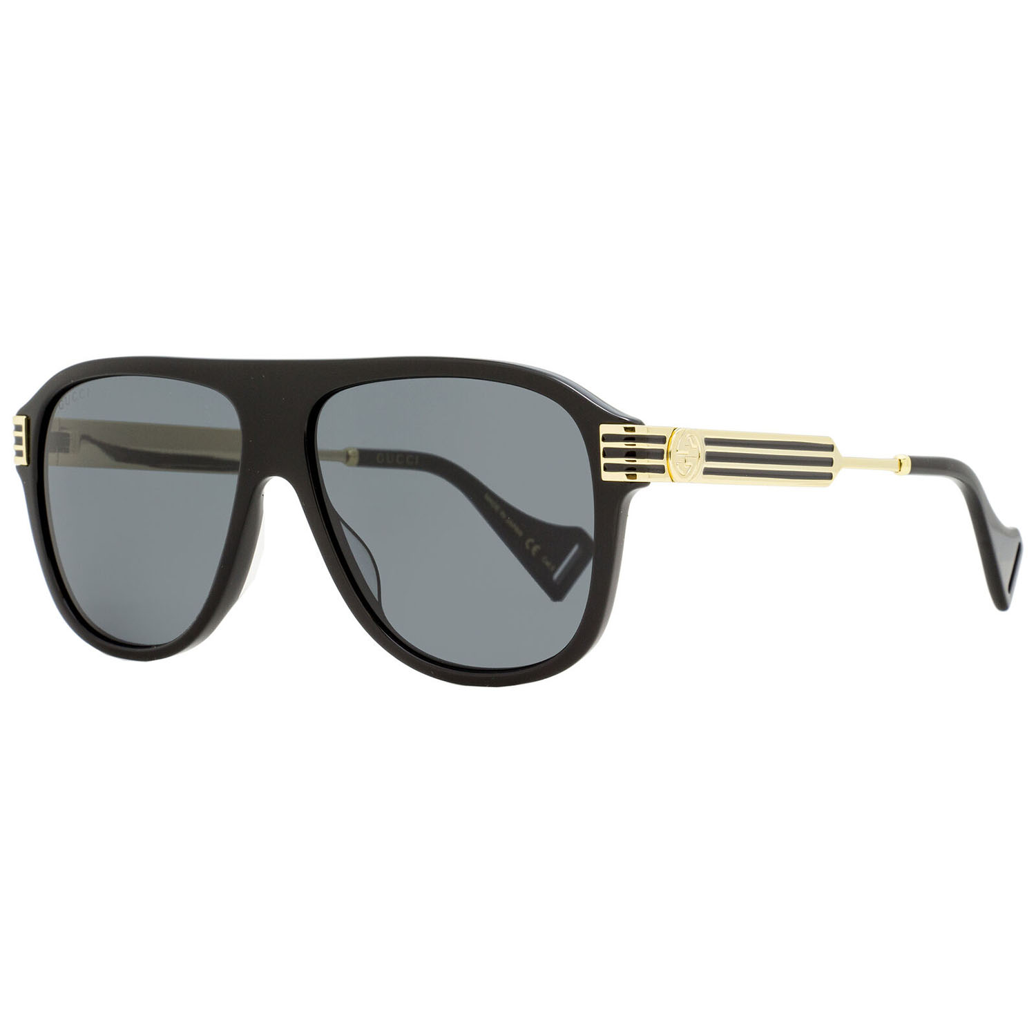 Gucci GG0587s 001 Black & Gold Unisex Sunglasses - See My Glasses