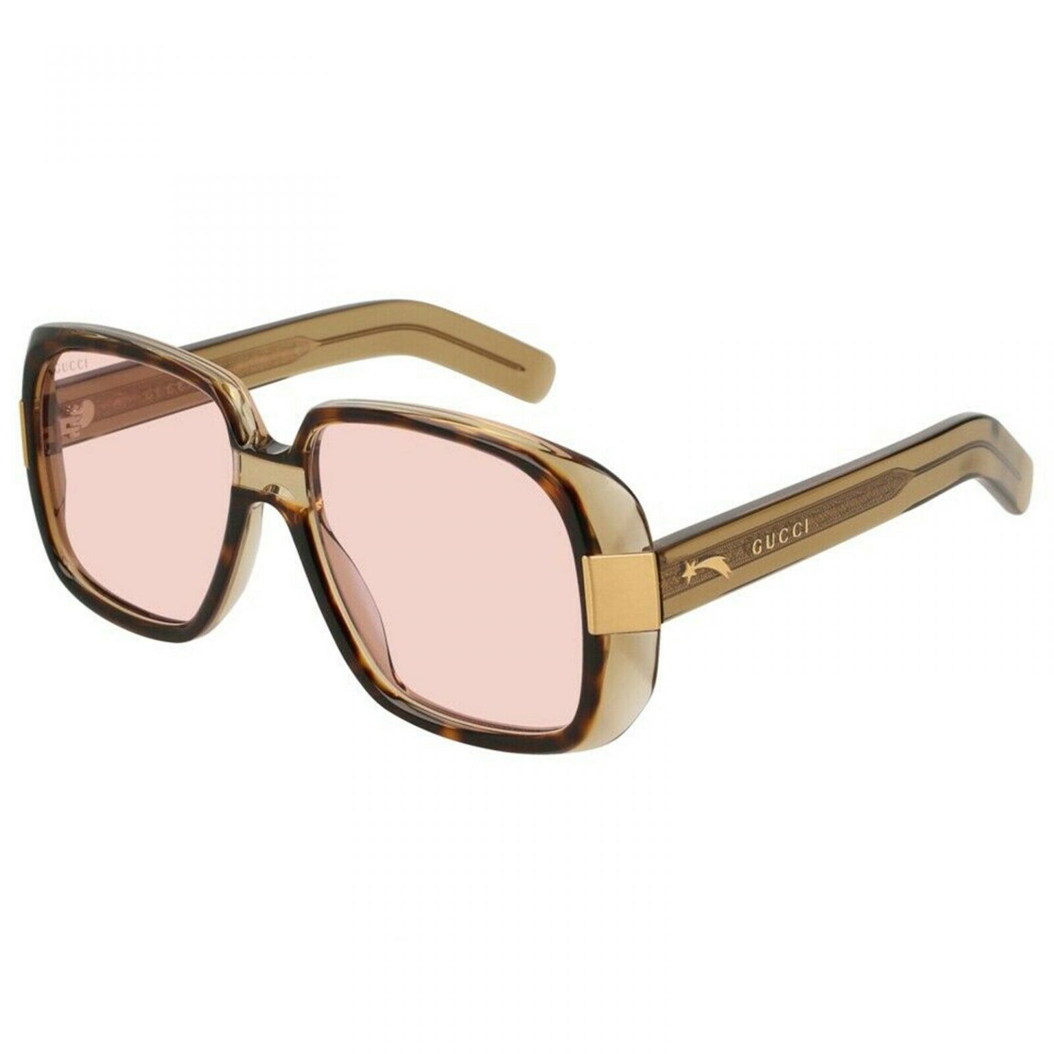 Gucci GG0200s 005 Clear & Gold Unisex Sunglasses See My Glasses
