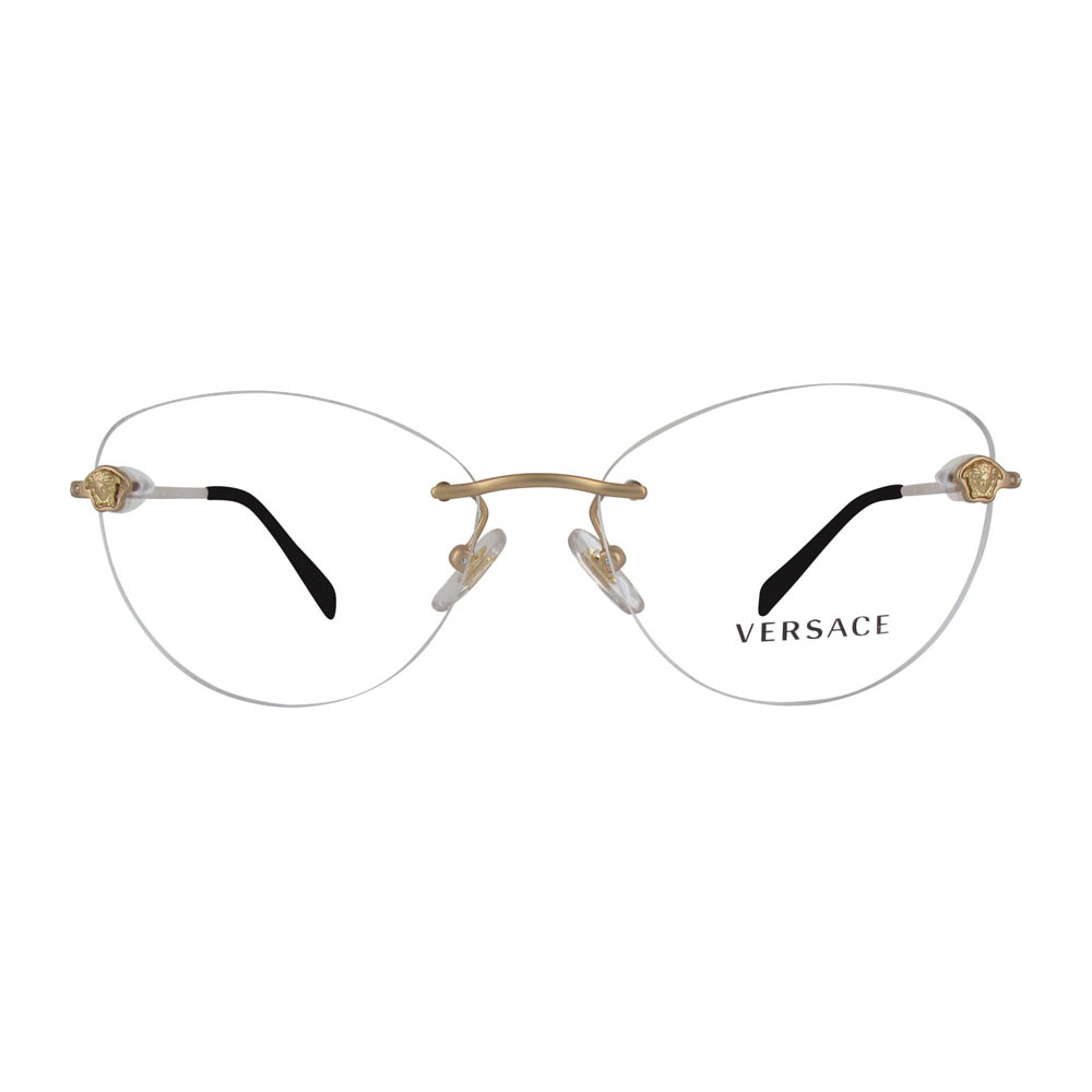 Versace VE1248-B 1410 Gold Rimless Eyeglasses - See My Glasses